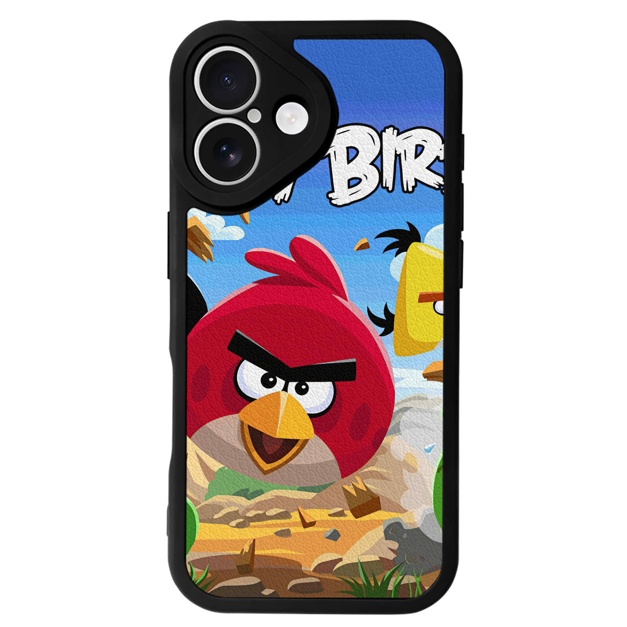 （画像用） Angry Birds アングリーバード 【iPhone 16シリーズ対応】シリコンスマホケース（レザー調） 材質：シリコン